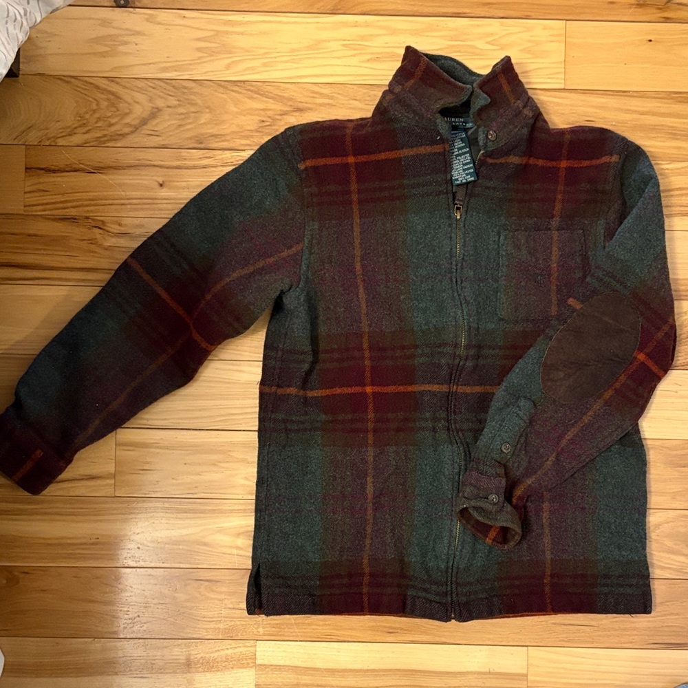 Ralph Lauren Lambswool Zip-Up Utility Jacket (medium)